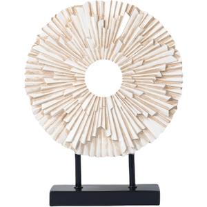 Minimalist Round Statue Above Cabinet Decor Kitchen, Modern Decorative Sculpture Home Decorations for Living Room Coffee Table, Office Decor Items, Center Pieces Decoration (White)