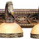 Livex Lighting 8534-64 Seville - 4 Light Bath Vanity, Palacial Bronze/Gilded Finish with Gold Dusted Art Glass