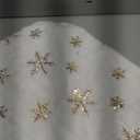 Christmas Tree Skirts 36inch Faux Plush White Tree Skirt Double Layers Gold Snowflakes Tree Skirt Cover Fluffy Round for Holiday Party Christmas Tree Decorations