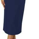 Naggoo Midi Skirts for Women Summer Elastic High Waisted Basic Straight Skirt with Slit (Blue, L)