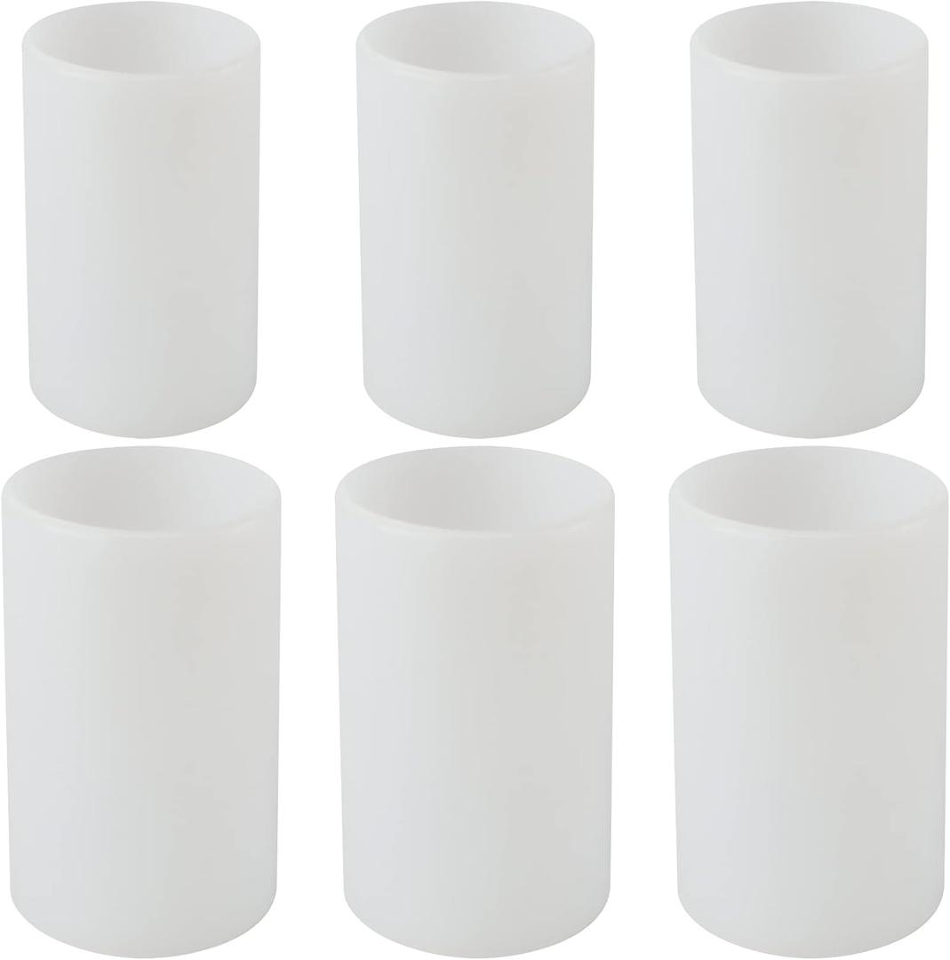 JEUIHAU 6 PCS 2 Sizes Cylinder Candle Molds, Silicone Candle Mold, Pillar Candles Resin Mould for Candle Making, Epoxy Resin Candle Soap Molds for Resin Casting, Clay Crafting, White
