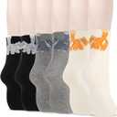 3 Pairs Cute Funny Animal Socks with Balls for Women Novelty 3D Cotton Animal Pom Pom Socks