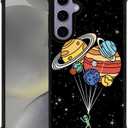 Compatible with Samsung Galaxy S24 S25 Case,Alien Balloon Solar System Amazing Pattern Design Shockproof Anti-Scratch Hard PC Back Case for Samsung Galaxy S24 S25