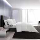 Vera Wang - King Comforter Set, Soft Cotton Bedding with Waffle Pique Texture & Smooth Cotton Percale Reverse, Medium Weight for Year-Round Comfort, 3 Piece Bed Set with Matching Pillowcases (White)
