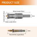 RKK Tungsten Carbide Hole Saw for Hard Metal, Steel, Iron, Wood, Plastic with 1 Titanium-Plated Pilot Drill bit (19mm | 3/4'')