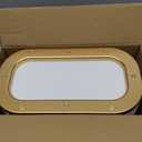 steo spce Automatic Motion Sensor Bathroom Small Trash Can with Lid, 2.6 Gallon Touchless Slim Garbage Can, Smart Waterproof Trash Bin for Bedroom, Restroom, Living Room, Office (Gold White)