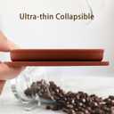 Collapsible Paperless Pour Over Coffee Dripper with Reusable Stainless Steel Coffee Filter, Single Cup Travel Pour Over Coffee Maker Camping, Portable Silicone Drip Coffee Maker Pour Over Brown