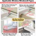 Zoratoo Window Sill Mount Cat Perch for Indoor Cats, One-Step Sliding Clamping Slot Adjustment Cat Hammock with Washable Cover, No Suction Cups Pet Bed for Windowsill & Bedside (Large)