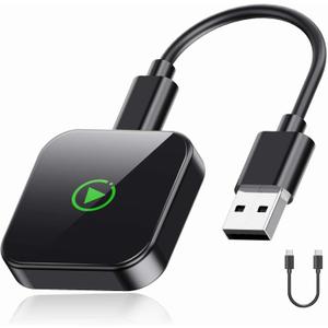 Wireless CarPlay Adapter 2025 Upgrade Mini USB Plug & Play Device Converts Wired CarPlay to Wireless Seamless Connection Compatible with iPhone