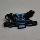 PHOEPET No Pull Dog Harness 3M Reflective Adjustable Vest with a Training Handle, Name ID Pocket, 2 Metal Leash Hooks, 3 Snap Buckles [Easy to Put on & Take Off](L, Baby Blue)