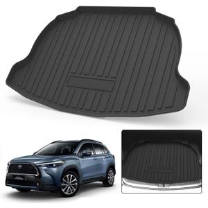 Cargo Liner for Toyota Corolla Cross 2022-2025(Fits Models Without JBL Subwoofer in Cargo Area) - All Weather Heavy Duty Waterproof Rear Cargo Tray Trunk Floor Mat(Not Fit Toyota Corolla)