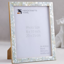 Handicrafts Home 8x10 Picture Frame – Green Mother of Pearl Photo Frame, Decorative Frames for Wall & Desk, Boho Chic & Vintage Inspired Home Decor, Unique Handmade Photo Display