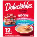 Delectables Bisque Lickable Wet Cat Treats - Chicken, Tuna & Shrimp, 12 count, BBD:04/09/2027