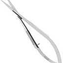 Cross Edge Spring Scissors 5 Inch straight Stainless Steel Precision Eyebrow & Eyelash Shaping & Trimming Scissor, Snips Squeeze, Embroidery, Knitting Micro Tip Craft Scissors (Silver)