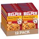 Hamburger Helper Three Cheese Pasta Meal (6 oz - 12 Pack) No Artificial Flavors, Ready in 3 Easy Steps, Quick Meals for Midweek Dinners, Busy Evenings & Families On-the-Go (BB: October 23, 2026)
