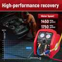 Portable 3/4 HP Refrigerant Recovery Machine, Single Cylinder