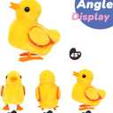 Hopearl Walking Duck Pet Quack Duckling Interactive Electronic Plush Toy Farm Animals Animated Gifts for Toddlers Birthday, Yellow, 8''