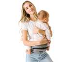 Tushbaby The Original Premium Quality Hip Seat Carrier  Safety-Certified Baby & Toddler Carrier with Secure Safety Buckles, No-Flimsy-Foam Design, Storage Pockets & Nursing Pillow. 03 yrs (Grey)