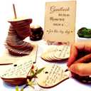 Wedding Guest Book Alternative Sign 72 Wood Hearts Guest Book Wedding Reception, Wedding Decorations Baby Shower 1st Birthday Party Decoration Baptism Rustic (Heart)