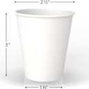 6 oz All-Purpose White Paper Cups (50 ct) - hot Beverage Cup for Coffee Tea Water and cold Drinks - ideal Home Bath Cup paper cup