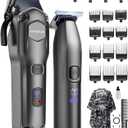 Jack & Rose Clippers and Trimmers Set, Cordless Hair Clippers for Men, Barber Clippers Set (Black)