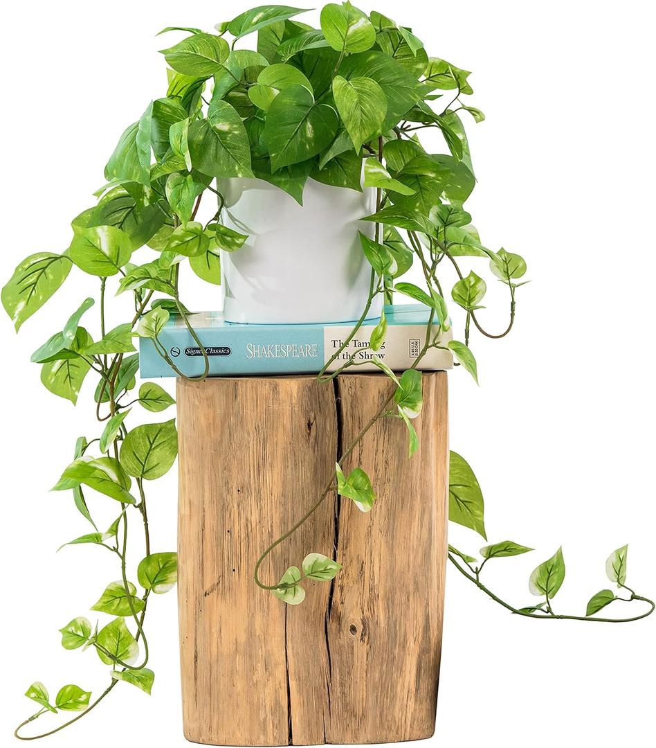 ROVALA Silk Plants for Home Decor Indoor in Pot Realistic Artificial Plants Fake Hanging Plants Faux Plants Indoor Fake Potted Plants Fake Plants for Shelves Bathroom Plants, Fake Pothos (Light Green)
