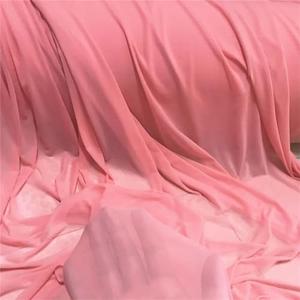 High Elasticity Fabric Nylon Spandex 4 Ways Stretch Lace Mesh Clothes for Sewing Soft Draped by Meters 18 Red 1mX1.5m