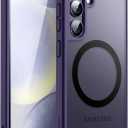 JETech Magnetic Case for Samsung Galaxy S24 5G, Compatible with MagSafe, Translucent Matte Back Shockproof Phone Cover (Cobalt Violet)