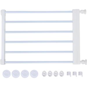 FLEXMAN Short Dog Gate, Multifunctional Expandable Adjustable Low Pet Gate, Easy Installation Dog Gate for Doorways, Stairways, Window, Kitchens (White Medium, Height: Approx. 36cm / 14.2in)