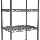 GIOTORENT 6-Tier Storage Shelves Standing Shelving Metal Units, Adjustable Height Wire Shelf Display Rack for Pantry Laundry Bathroom Kitchen 16.6 x 11.8 x 63, Black