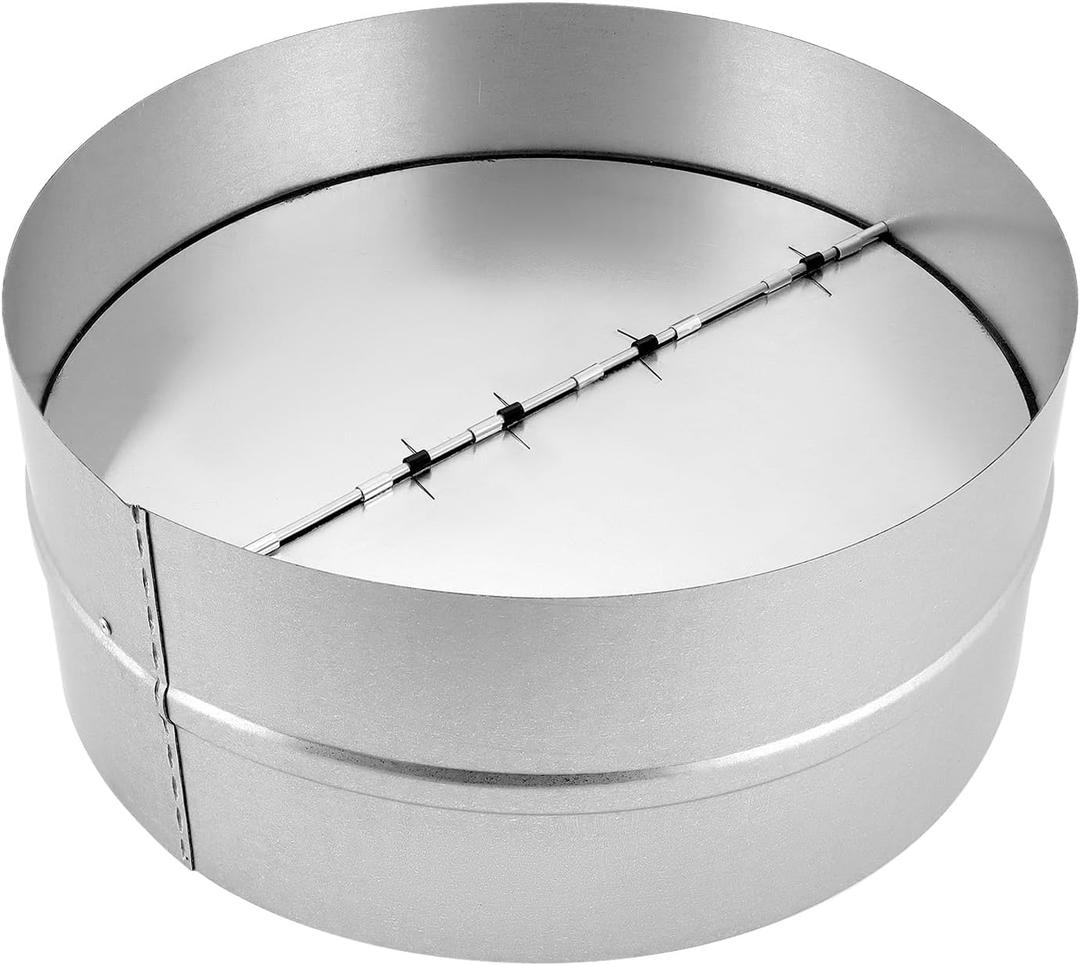 QWORK Draft Blocker 12 Inch, Damper Stopper Duct Damper Backflow Preventer Inline Built-in Fan Vent Ventilation Vent Deflector