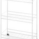 Whitmor Slim Rolling Household Cart - White 30.50 x 9.25 x 20.75