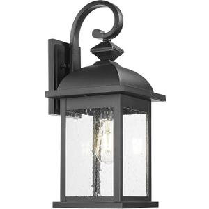 FEMILA Outdoor Wall Sconce, 21" Large Outdoor Wall Lantern Porch Lights for Entryway, Patio, Garage, Doorway, Anti-Rust Waterproof, Matte Black, 4FD54B2 BK (Matte Black, Seeded Glass)