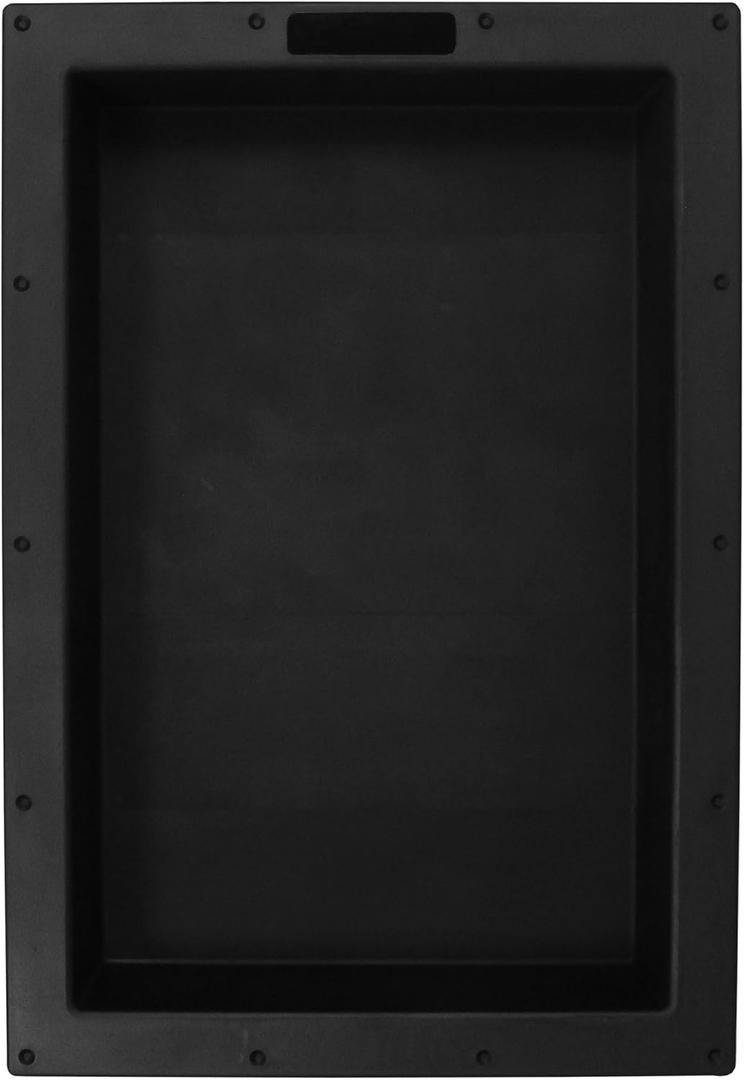 eModernDecor Over Mount Installation SHOWER CUBE Ready For Tile Waterproof Leak Proof Bathroom Recessed Shower Shelf Shower Niche Organizer Storage For Shampoo and Toiletry Storage (25" x 17", Black)