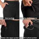 JWJ Men's Running Athletic Workout Sports Mens 2 in 1 Shorts Breathable Gym Short for Men with Pocket (White, XXL)