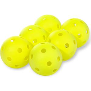 Franklin Sports Plastic Softballs - MLB - Includes 6 Balls for Batting Practice or Backyard Baseball Play - Replacement Balls  90mm Official Baseball Size - Yellow