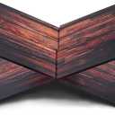 Wood Grain Book Stand 2-Piece Acrylic Book Holder12.5 x 9.5X 5.5 in Reading Open Large Display Stand for Cookbook Art Book Bible Guest Book Coffee Table