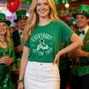 St Patricks Day Shirt Women Prone to Shenanigans and Malarkey Tshirts Shamrock Graphic Tee Tops (XL)