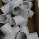Carvedexquisitely 4-way PVC Fittings, 1-inch Furniture Grade Elbow Fittings, 4-way Side Outlet Tee Fittings, Tent PVC Connectors and Greenhouse Pipe Fittings(12 packs)