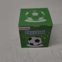 MOMMED Piggy Bank for Boys,Digital Bank,Soccer Ball Piggy Bank,Soccer Gifts for Boys,Coin Bank with Football Look,Coin Bank with Automatic LCD Display(Small) (Black-white)