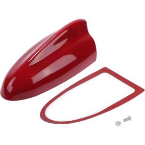 Shark Fin Antenna Cover, AM/FM Signal Roof Aerial Universal for Car Auto SUV Truck Offroad ABS Material with Adhesive Base Dark Red