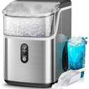Amazon.com: Kismile Nugget Ice Makers Countertop,Portable Ice Machine with Crushed Ice, 35lbs/Day,Self-Cleaning,One-Click Operation for Home Use(Silver) : Appliances