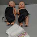 9 Pcs Baby Shower Game Supplies for Blindfold Diaper Changing Baby Dolls with Blindfolds Diapers Baby Changing Diaper Race Game Set for Baby Shower(Strawberry,Red)