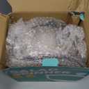 5.3Qt Stainless Steel Salad Spinner with Stop Button, BPA-Free Vegetable Lettuce Spinner, Transparent Lid & Drainage Hole, Non-Slip Base, Dishwasher Safe Fruit Washer (Black)