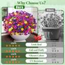 Yastouay Artificial Flowers for Outdoors, 22 Bundles UV Resistant Artificial Outdoor Flowers, Realistic Fake Outdoor Flowers Plant Faux Flowers for Outdoor Planters Front Porch Patio Window Box