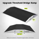 27.6"L1.6"H Bridge Threshold Ramps for Doorways, Fits 2.85.1" Wide Thresholds with Adjustable Support Bars, Non-Slip Aluminum Wheelchair Ramps for Home Steps, Sliding Door Ramp for Wheelchair