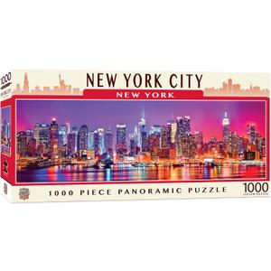 MasterPieces - 1000 Piece Jigsaw Puzzle, New York City Panoramic, Fun for Adults, Family, Kids 13"x39