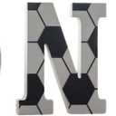 Soccer Wood ONE Sign, Decorative Wooden Block Word Signs, Freestanding Wooden Letters,Set of 3 Soccer 6 Inch ONE Signs