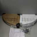 KaimuBench HDPS Corner Shower Stool for Shaving Leg, Waterproof Shower Bench Seat for Inside Shower, Poly Lumber Plastic Bath Shower Chair Seat, White+Brown, Weight Capacity 500LBS