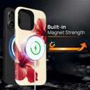 Case for iPhone 14 Pro Max, Magnetic Hybrid Shockproof Protective Phone Case with MagSafe Compatible Design, Hibiscus